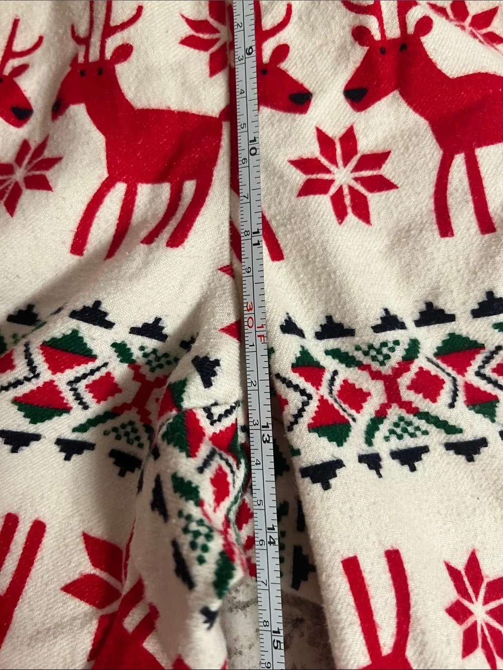 Hanna Andersson Red and Cream Reindeer Pajama Pants